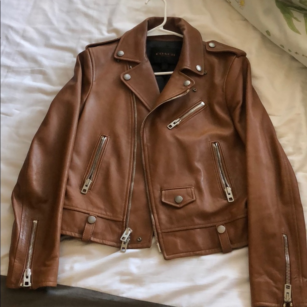 Coach leather jacket, size 4